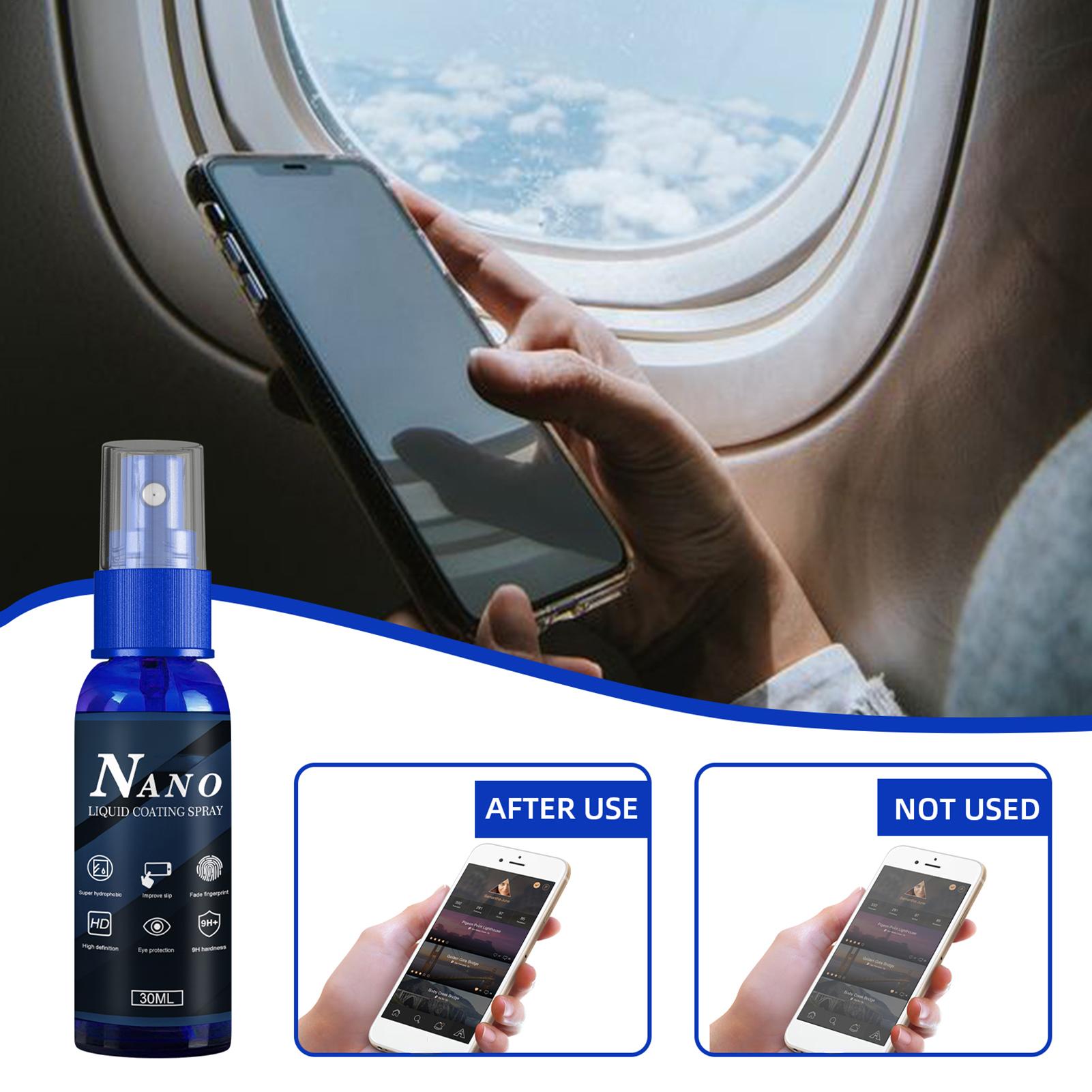 Oleophobic Coating Spray - สเปรย์ป้องกันรอยขีดข่วน 30 มล. สเปรย์ป้องกันรอยขีดข่วนแบบไฮโดรโฟบิก โอเลโอโฟบิกฟิล์มกันรอยแบบน้ำ อุปกรณ์เสริมโทรศัพท์