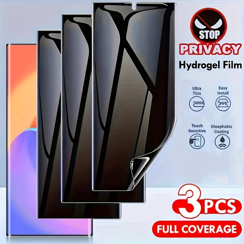 Privacy Screen Protector - 3 ชิ้นความเป็นส่วนตัวไฮโดรเจลฟิล์มสำหรับโมโตโรล่า เอดจ์ 40 นีโอ 50