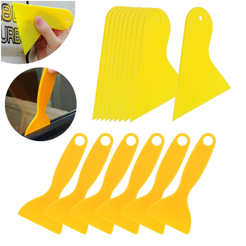 Air Bubble Remover - 6/12pcs พลาสติก Scraper รถเครื่องมือทําความสะอาดอัตโนมัติทําความสะอาดหน้าต่างกระจก Snow Shovel