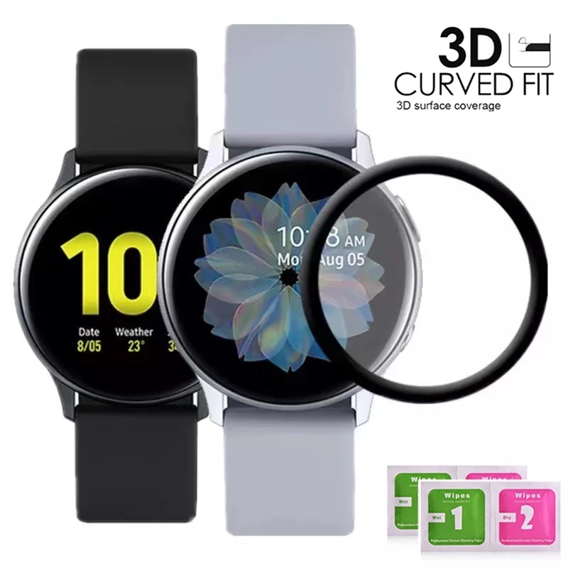 Curved Edge Screen - 20D ป้องกันหน้าจอแก้วสำหรับ Samsung Galaxy นาฬิกา Active