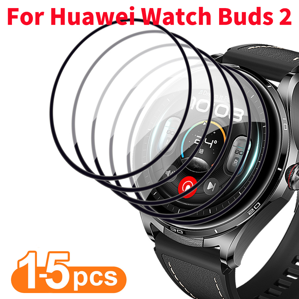 Hydrogel Screen Protector - 1-5PCS 3D โค้งเต็มรูปแบบฟิล์มป้องกันหน้าจอสำหรับ Huawei Watch Buds