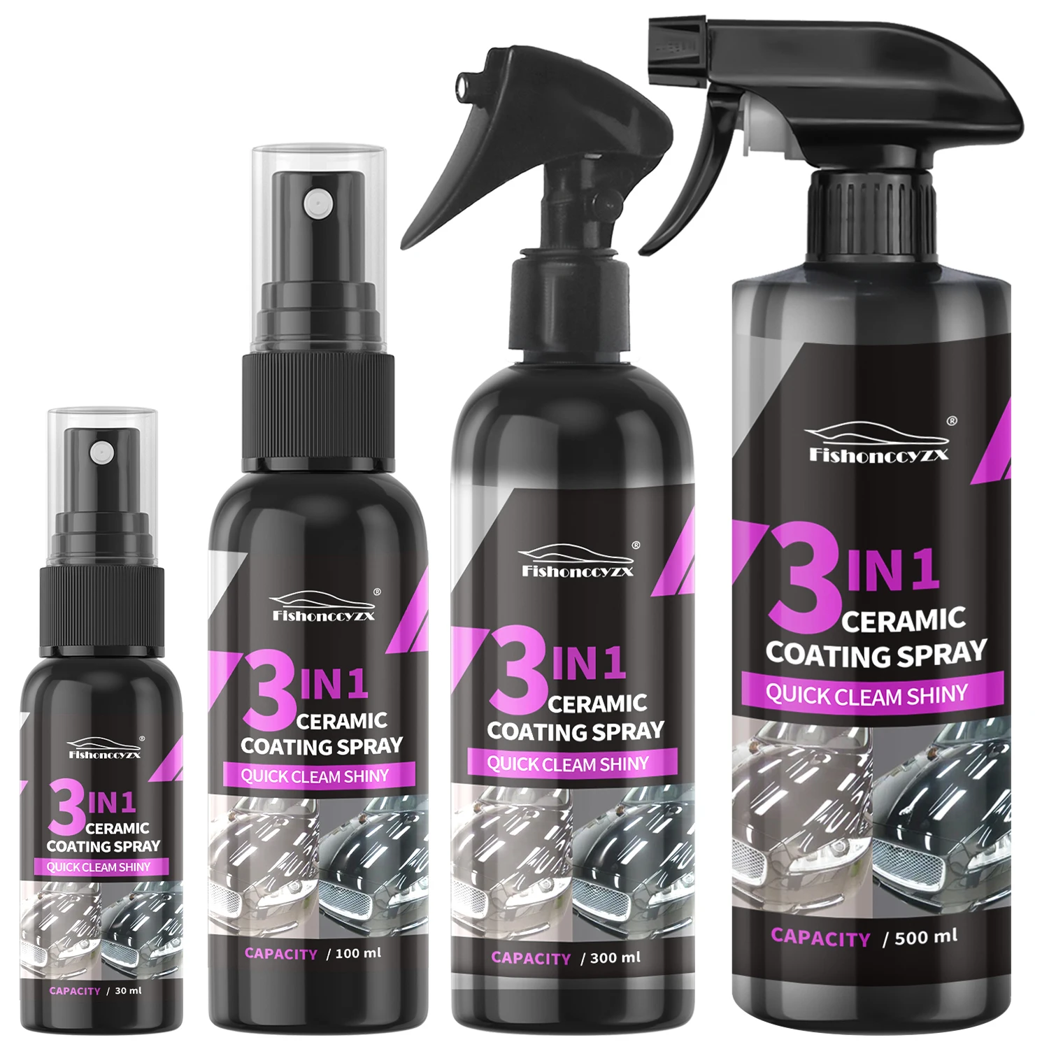 Nano Liquid Coating - สเปรย์เคลือบเซรามิก 3 in 1 สำหรับรถยนต์ นาโนคริสตัล