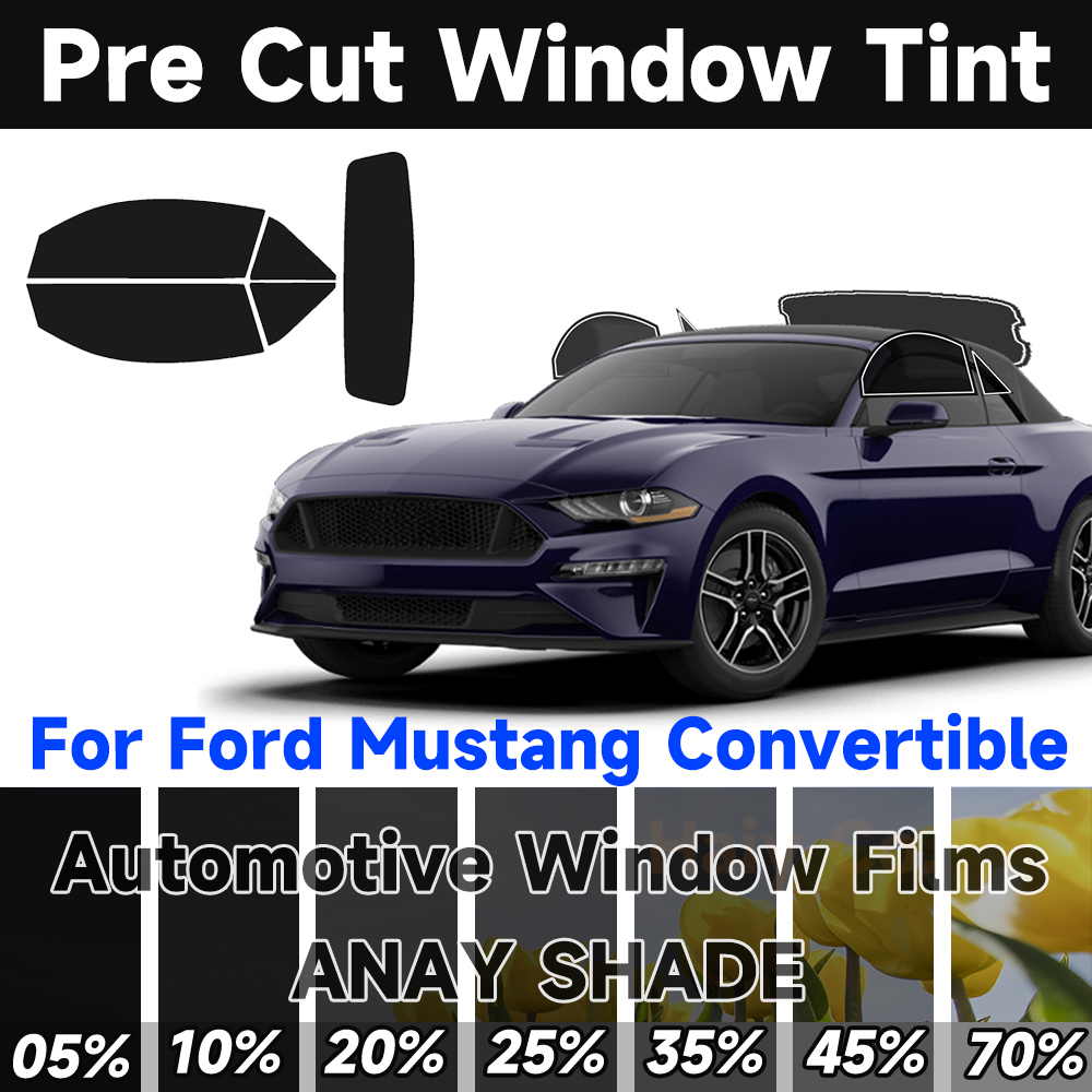 Glass Protector Auto - ฟิล์มกรองแสงติดกระจกรถยนต์สำเร็จรูปสำหรับรถฟอร์ด มัสแตง คอนเวอร์ทิเบิล ปี 1994-2023 ป้องกันแสงแดด