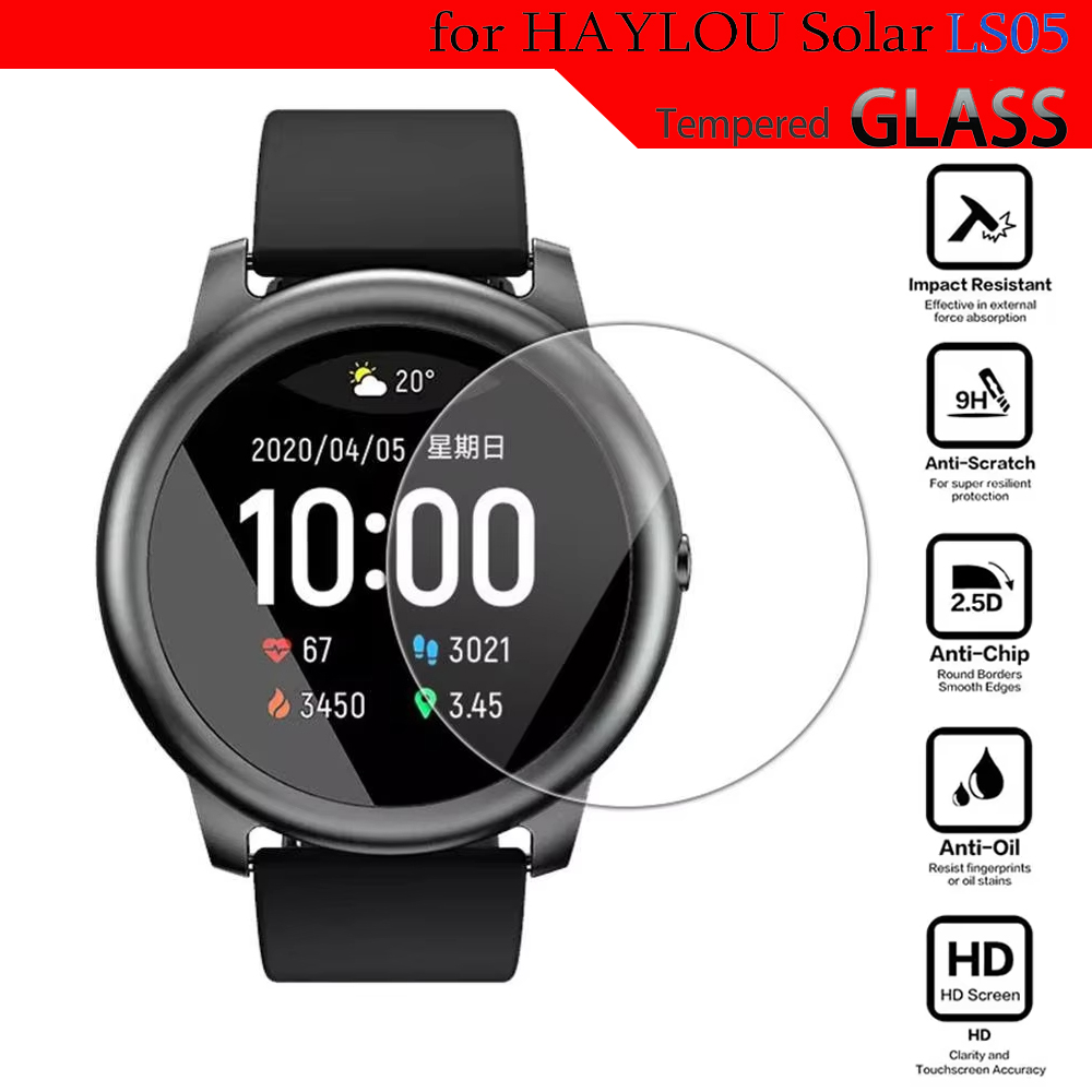 Smartwatch Screen Film - กระจกนิรภัยสำหรับเฮย์ลู โซลาร์ LS05 อุปกรณ์เสริมนาฬิกาอัจฉริยะความคุ้มครองเต็มรูปแบบ HD ฝาครอบใสป้องกันหน้าจอฟิล์มป้องกันรอยขีดข่วน
