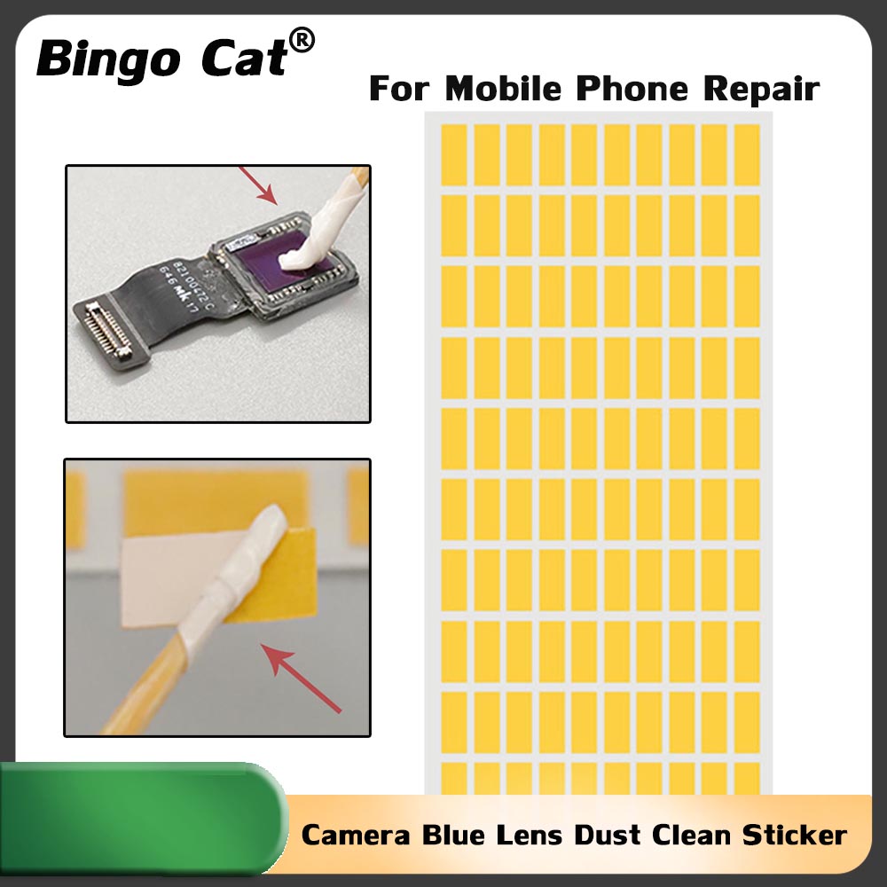 Dust Removal Sticker - สติกเกอร์กันฝุ่นสำหรับกล้องหลังเลนส์สีฟ้าทำความสะอาดฝุ่นสำหรับ iPhone X 11 12 13