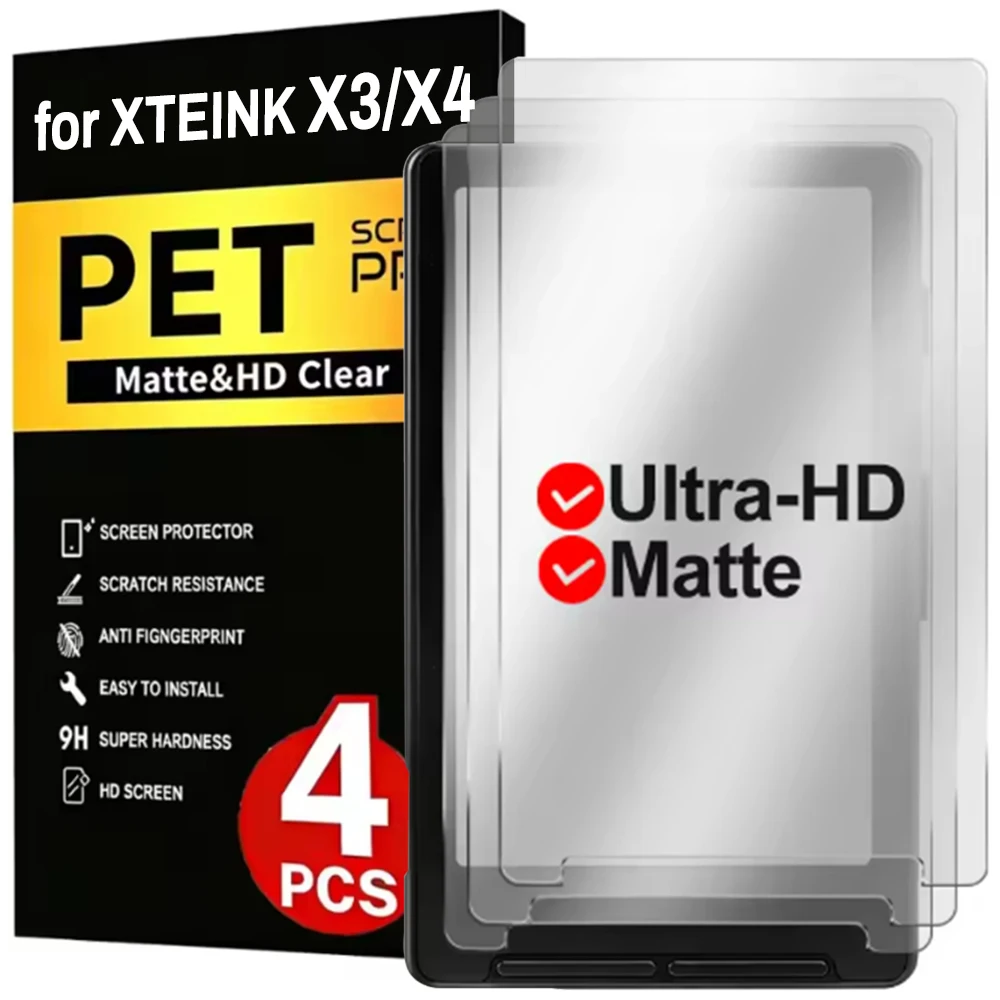Matte Anti Glare Screen - 1-4 ชิ้นซอฟท์ PET ฟิล์มป้องกันแบบเต็มหน้าจอสำหรับ XTEINK X3