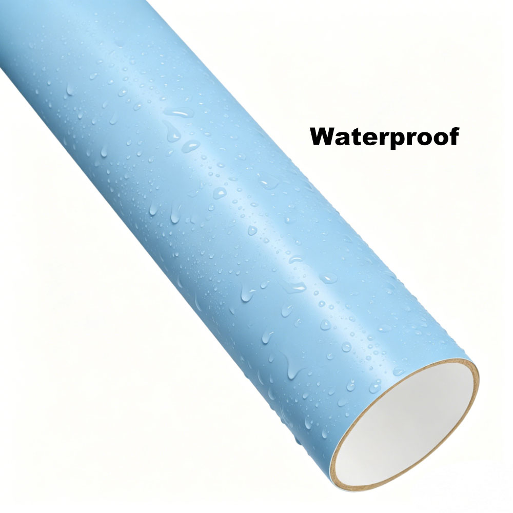 Anti Blue Light Film - ฟิล์มไวนิลหุ้มรถยนต์แบบด้าน สีฟ้าอ่อน PVC สติ๊กเกอร์ติดตัวถังรถยนต์แบบมีกาวในตัว ฟอยล์ด้านสำหรับฝากระโปรงรถมอเตอร์ไซค์ สติ๊กเกอร์เปลี่ยนสี