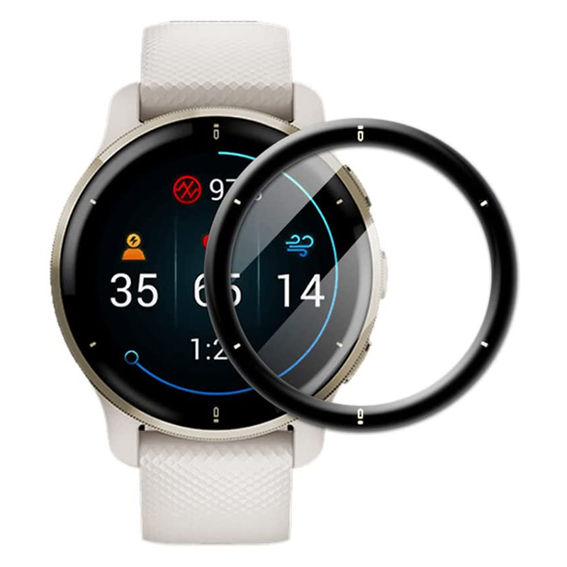Curved Edge Screen - 3D ขอบโค้งป้องกันฟิล์มสําหรับ Garmin Venu 2 Plus