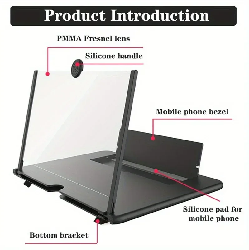 Matte Anti Glare Screen - 12/10 นิ้ว HD หน้าจอขยายโทรศัพท์เครื่องขยายเสียงป้องกันแสงสีฟ้าป้องกันดวงตาขาตั้งตั้งโต๊ะอเนกประสงค์สำหรับไอโฟน ซัมซุง เสี่ยวมี่