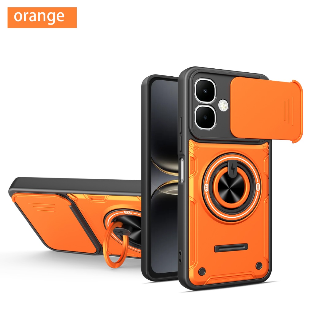 Camera Lens Protector - ตัวป้องกันเลนส์กล้องแบบเลื่อน 360 องศา ° เคสโทรศัพท์แบบมีขาตั้งสำหรับ Infinix