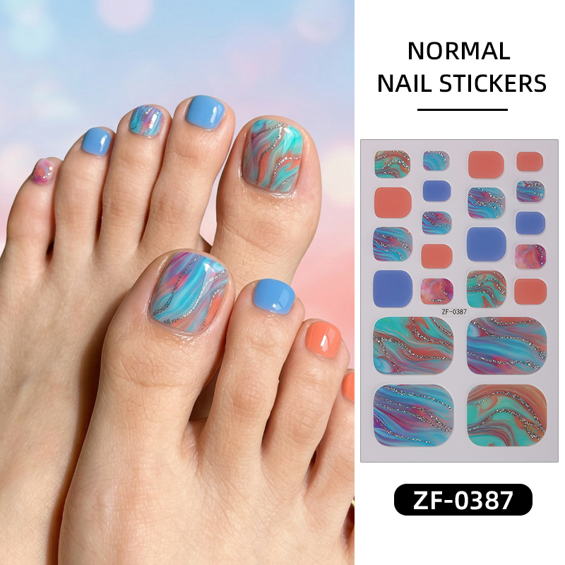 สติกเกอร์ติดเล็บเท้าลายหินอ่อน - Full Cover Adhesive บทวิจารณ์และราคา