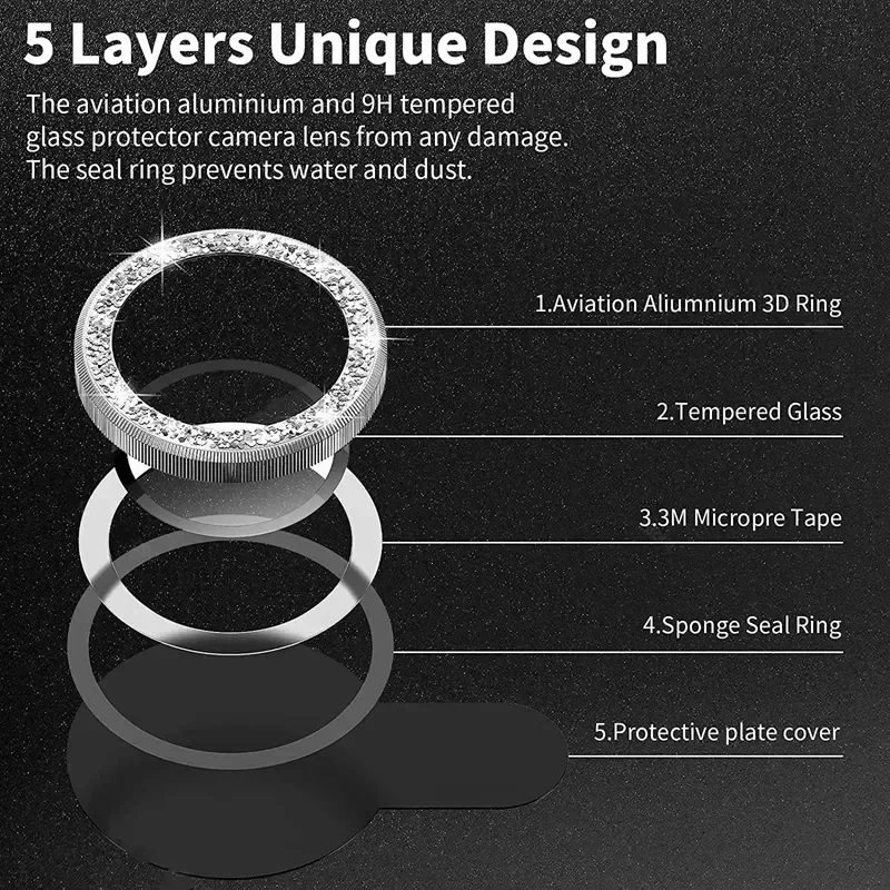 ฝาครอบเลนส์กล้องโลหะแบบวงแหวนเ - Tempered Glass Screen 9H บทวิจารณ์และราคา