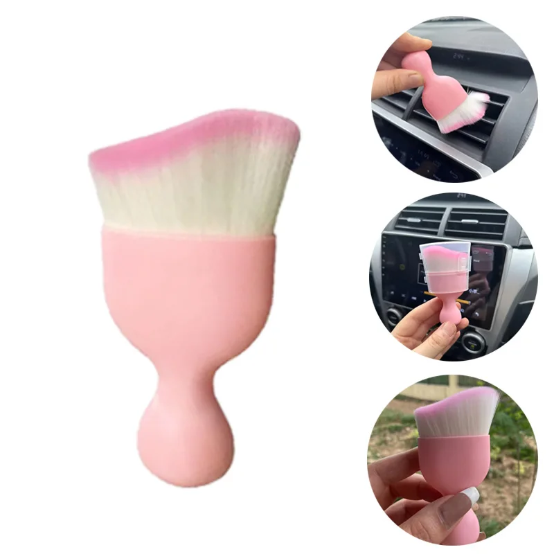 1/3/5PCS สีชมพูรถแปรงกําจัดฝุ่ - Dust Removal Sticker บทวิจารณ์และราคา