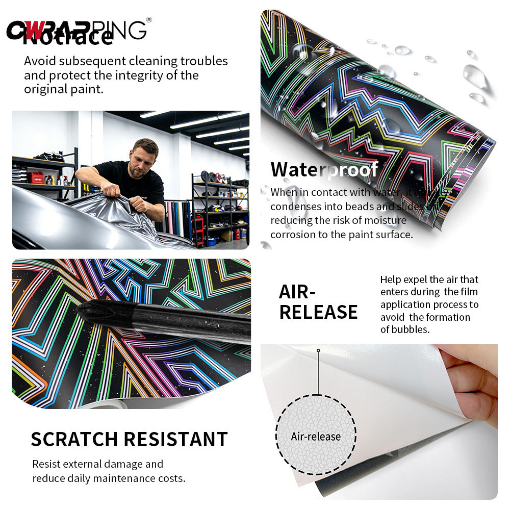 ฟิล์มไวนิลลายสายรุ้งสำหรับตกแต - Full Cover Adhesive บทวิจารณ์และราคา