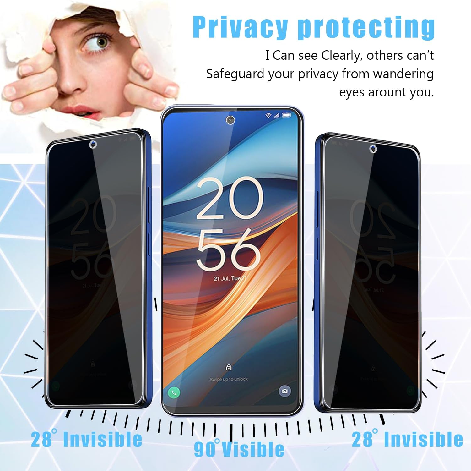 [2 แพ็ค]ฟิล์มกระจกนิรภัย TCL 5 - Privacy Filter 2Pack บทวิจารณ์และราคา