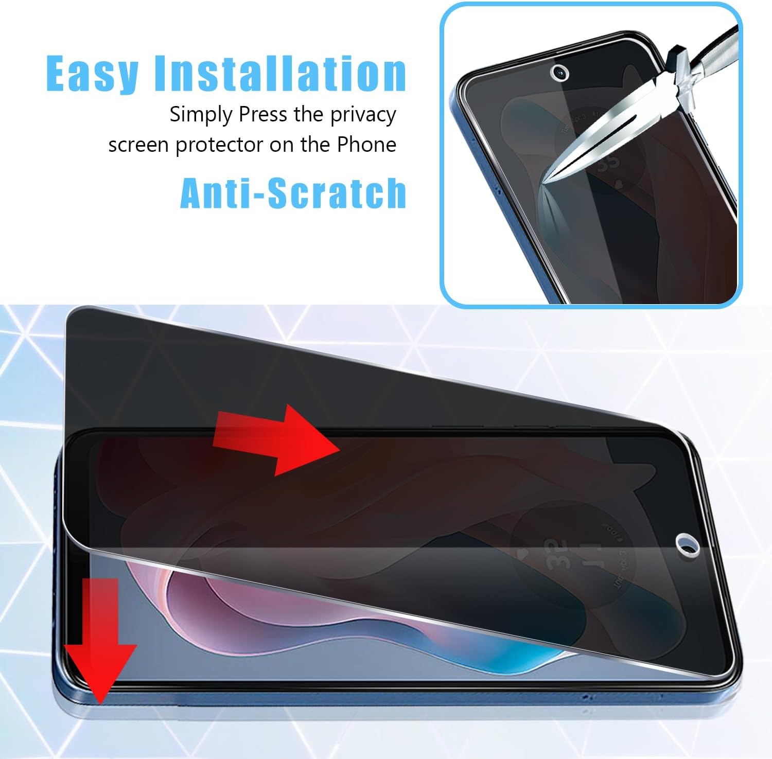 ฟิล์มกระจกนิรภัย2แพ็คป้องกันหน - Privacy Filter 2Pack บทวิจารณ์และราคา