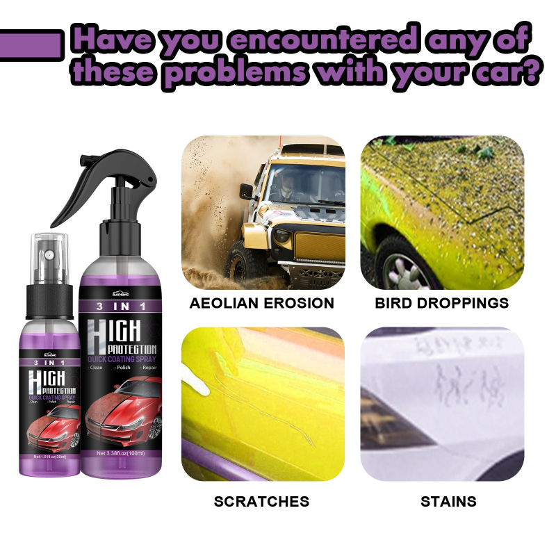 3 IN 1 สเปรย์เคลือบเซรามิกรถยน - Nano Liquid Coating บทวิจารณ์และราคา
