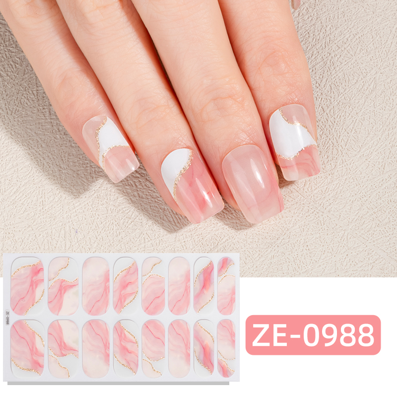 สติกเกอร์ติดเล็บลายหินอ่อนไล่เ - Full Cover Adhesive บทวิจารณ์และราคา