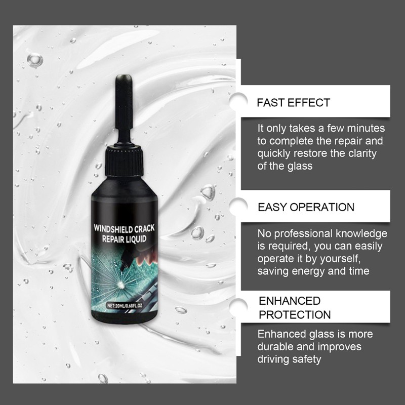 ชุดซ่อมกระจกหน้ารถสำหรับรอยแตก - Liquid Uv Glue Kit บทวิจารณ์และราคา
